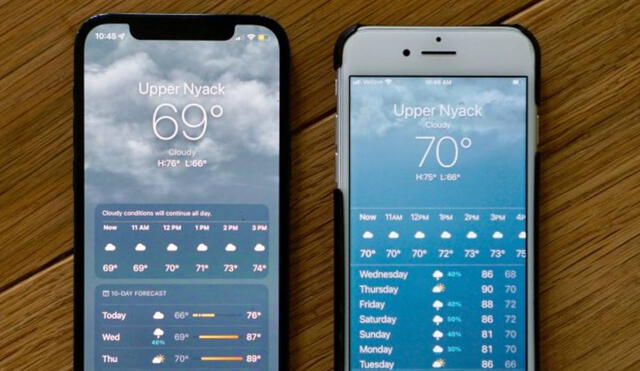 Algunas temperaturas específicas no se muestran en la app del clima presente en iOS 14.6. Foto: The Verge