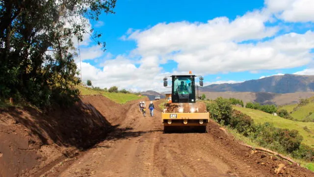 Un avance físico de cinco kilómetros tiene vía que unirá Chota, Hualgayoc y Celendín. Foto: Gerencia Subregional de Chota.