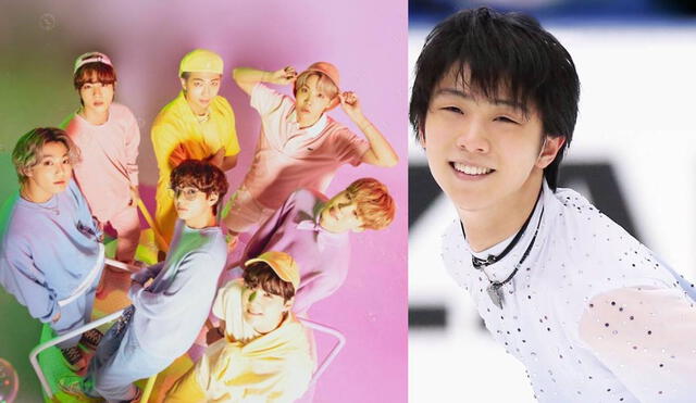 Astro del patinaje Yuzuru Hanyu es fan de BTS y aquí hay algunos momentos que lo comprueban. Foto: composición BIGHIT