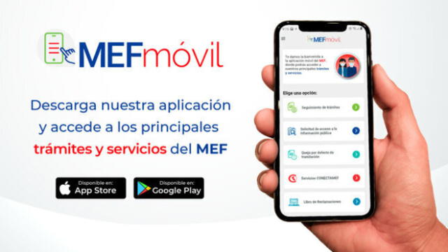 A través de la app MEFmóvil se puede acceder al Libro de Reclamaciones del Estado, los canales de comunicación del MEF, entre otros servicios. Foto: MEF