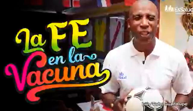 Luis 'Cuto' Guadalupe se suma al Vacunatón, campaña impulsada por EsSalud. Foto: captura Video EsSalud