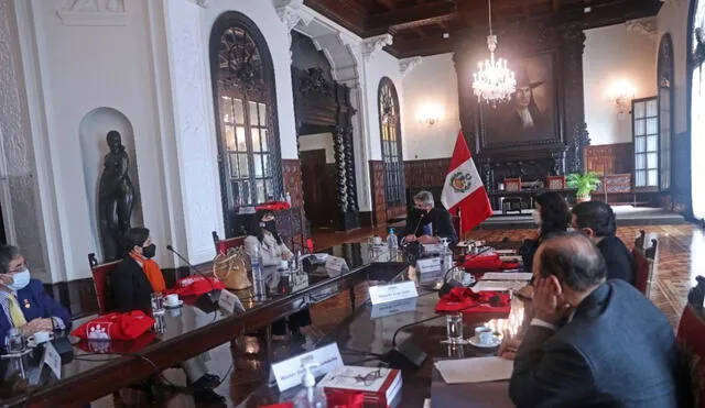 Altas autoridades se reunieron con el mandatario Francisco Sagasti. Foto: Presidencia del Perú