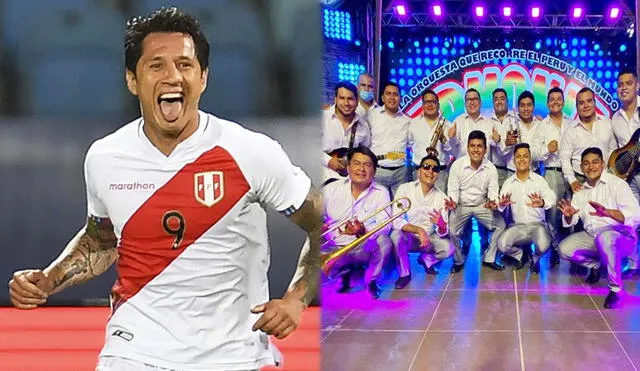 La agrupación de cumbia rindió homenaje a las figuras de la selección peruana. Foto:  AFP / Instagram