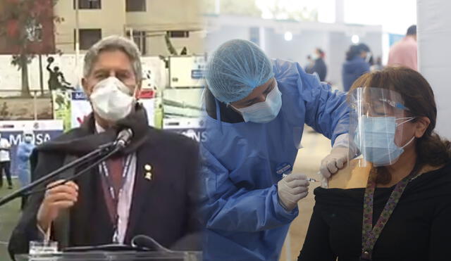 Presidente Francisco Sagasti supervisó vacunación en la Perla, Callao. Foto: composición, difusión