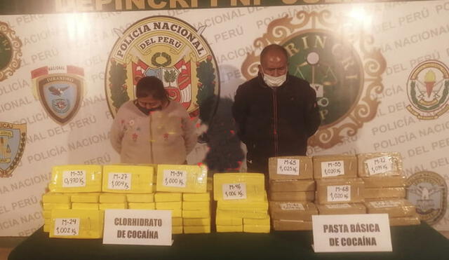 Agentes Antidrogas intervinieron a sujetos en la ciudad de Juliaca. Foto: PNP
