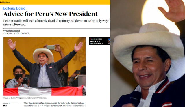 Para la reconocida revista, Castillo “debería dotar a su gabinete no solo de leales al partido y una pizca de tecnócratas". Foto: AFP