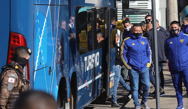 El plantel de Boca Juniors pasó más de 12 horas en la comisaria. Foto: AFP