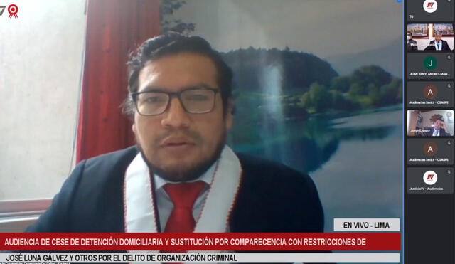 Tercer Juzgado de Investigación Preparatoria evalúa el cese de detención domiciliaria solicitado por José Luna Gálvez. Foto: captura/Justicia TV