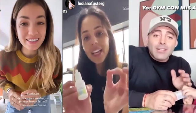 Influencers promocionan el spray Taffix en sus redes sociales. Foto: difusión