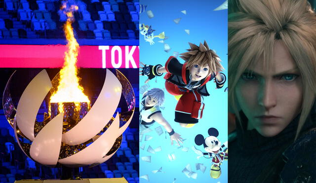Las delegaciones de varios países se abrieron paso en el Estadio Olímpico de Tokio al ritmo de temas conocidos del mundo gamer. Foto: composición / EFE / difusión / Facebook Kingdom Hearts