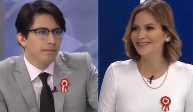 Sebastián Salazar y Tatiana Alemán bromean en Cuarto Poder. Foto: captura de América TV