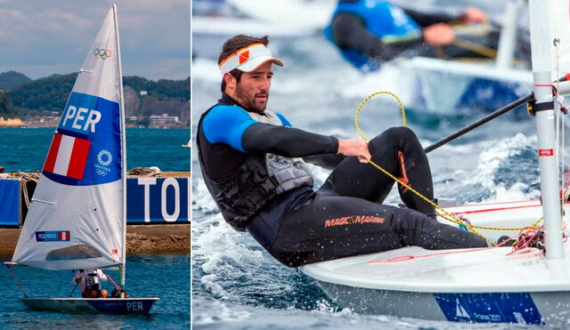 Stefano Peschiera disputará las regatas 4, 5 y 6 de vela por los Juegos Olímpicos Tokio 2021. Foto: composición La República