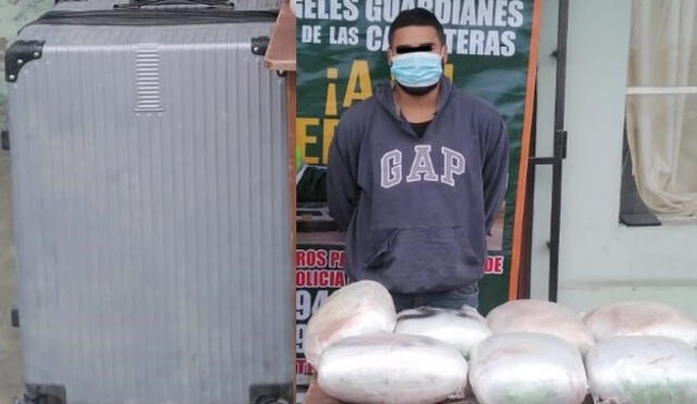 Droga fue enviada de Aricapampa y sería trasladada hasta Trujillo. Foto: PNP