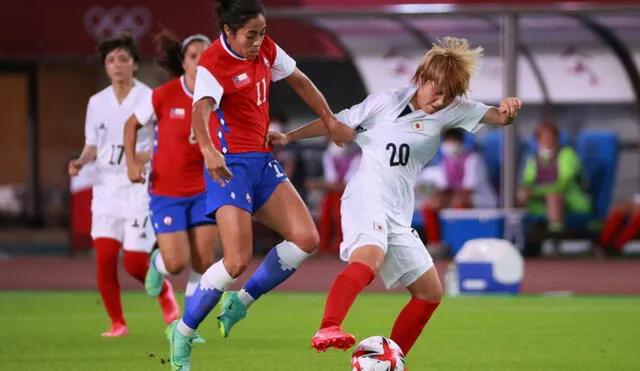 Chile vs. Japón se enfrentan por la fecha 3 del fútbol femenino en Tokio 2020. Foto: AFP