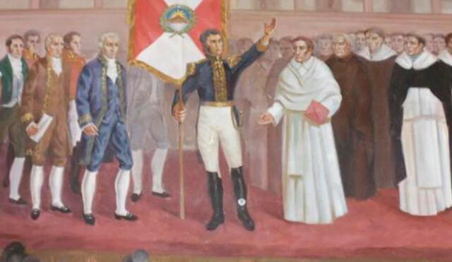 Proclamación de la independencia del Perú un 28 de julio de 1821 por José de San Martín. Foto: Difusión