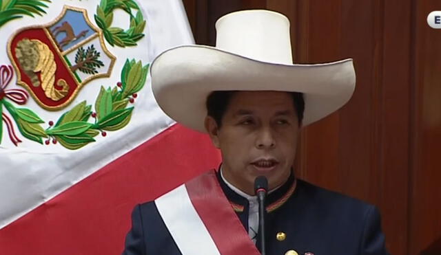 Castillo juró como presidente de la República. Foto: captura/RPP