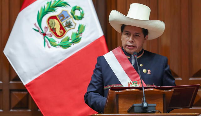 Pedro Castillo juró como presidente del Perú este 28 de julio. Foto: EFE