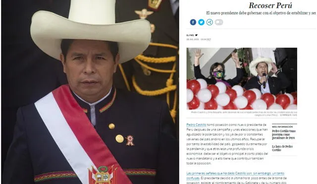 De acuerdo al medio español, Castillo iniciará su Gobierno en un momento crítico para el Perú. Foto: AFP