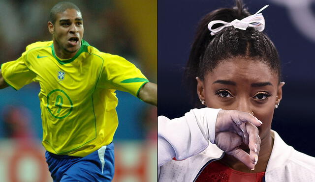 Adriano mostró su apoyo hacia Simone Biles tras retirarse de Tokio 2020. Foto: composición