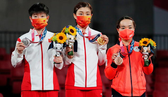 China brilló en deportes como tenis de mesa, donde obtuvo el oro y la plata en la categoría femenina. Foto: EFE