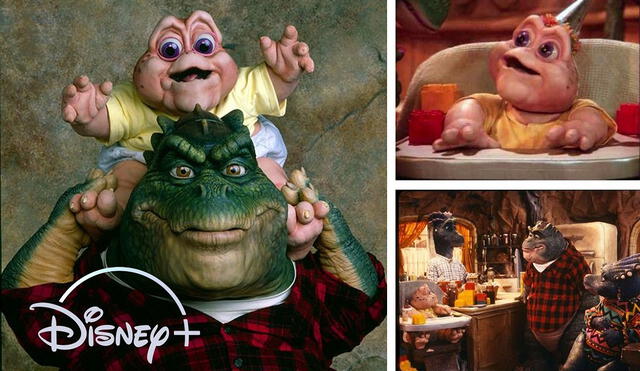 Dinosaurios es recordada principalmente por las divertidas secuencias protagonizadas por Baby Sinclair. Foto: composición/Disney Plus