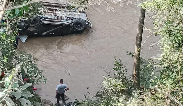 Unidades terminaron en el río Inambari y la Policía continuará con búsqueda mañana. Foto: PNP