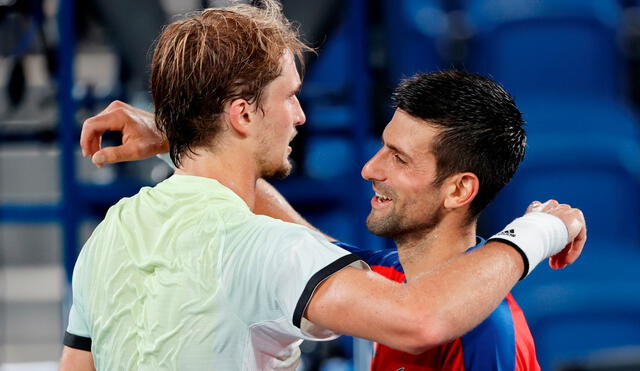 Novak Djokovic se derrumba ante Zverev. Foto: difusión