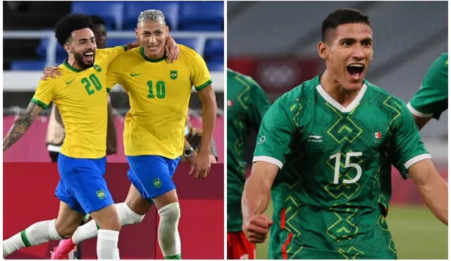 Las selecciones de fútbol de Brasil y México buscarán ganar en los Juegos Olímpicos Tokio 2021. Foto: AFP