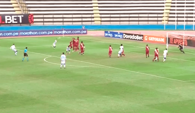 'Felucho' Rodríguez anotó el empate parcial para Mannucci ante Universitario. Foto: captura Gol Perú