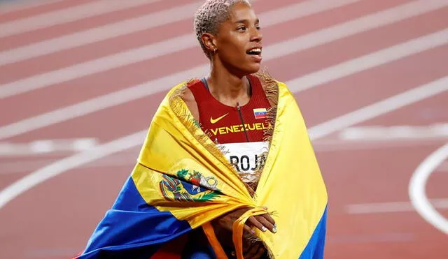 Yulimar Rojas consiguió la cuarta medalla de oro en la historia de Venezuela. Foto: AFP