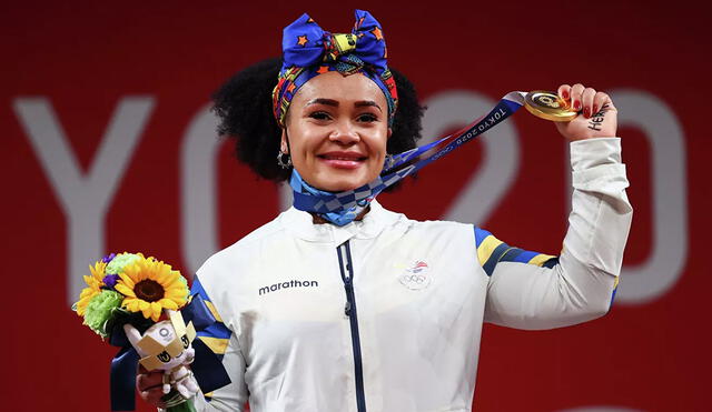 Neisi Dajomes se convierte en la primera mujer de su país en ganar una medalla olímpica. Foto: Reuters / Edgard Garrido