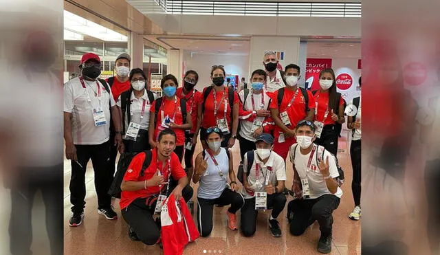 Delegación peruana de marcha y maratón rumbo a Sapporo. Foto: Instagram Jessica Galdós