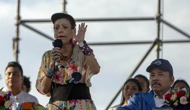 Rosario Murillo, vicepresidenta de Nicaragua es acusada por la UE de violar los derechos humanos de los ciudadanos. Foto: EFE