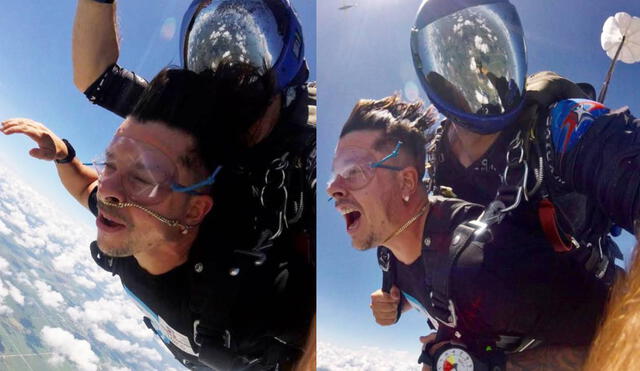 Mario Hart se atrevió a realizar salto en paracaídas durante su viaje a Miami. Foto: composición/ Instagram