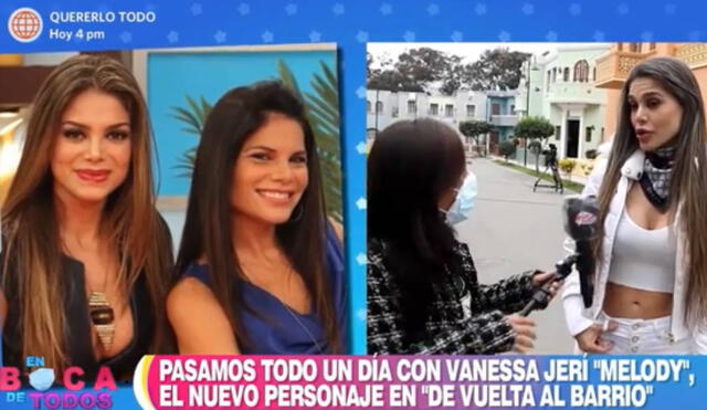 Vanessa Jerí felicitó a Sandra Arana tras enterarse de que es abuela. Foto: captura de América TV