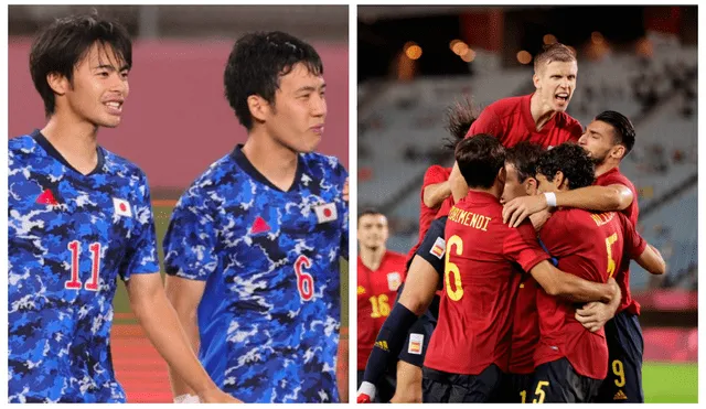 España se enfrentará a la invicta del torneo, Japón, que se mantiene imbatible en lo que va del certamen Tokio 2020. Foto: composición AFP/ EFE