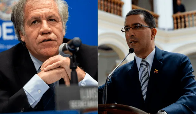 El canciller venezolano indicó que la OEA está bajo la conducción de un "sicario", en referencia a Luis Almagro. Foto: composición/AFP