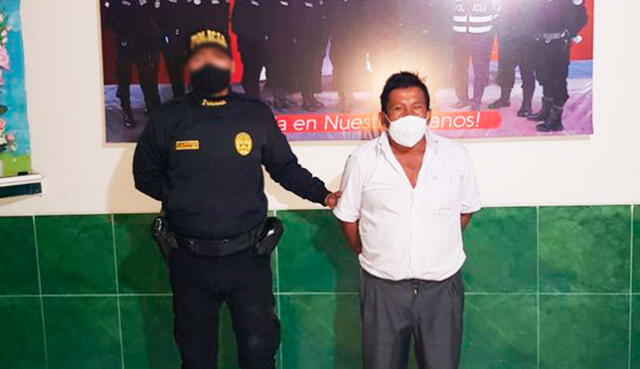 Sujeto fue detenido por personal policial tras denuncia de madre de la víctima. Foto: PNP