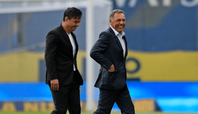 Marcelo Gallardo y Miguel Russo volverán a verse las caras por el superclásico argentino este miércoles 4 de agosto. Foto: AFP