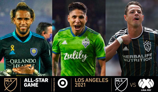 Pedro Gallese, Raúl Ruidíaz y 'Chicharito' Hernández figuran en la nómina de los All Star de la MLS. Foto: composición/AFP/MLS/difusión