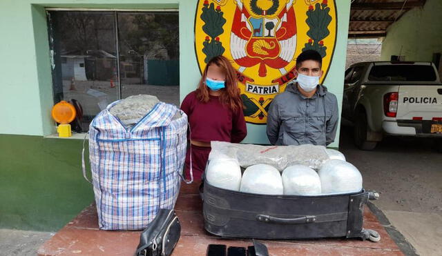 Presuntos integrantes de “Los Nuevos Serín” cayeron con 40 kilos de marihuana. Foto: PNP