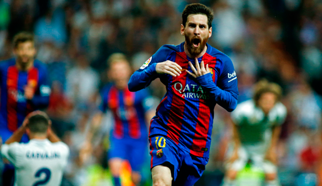 Lionel Messi convirtió un doblete aquel 23 de abril del 2017 ante el Real Madrid. Foto: AFP