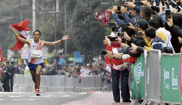 Respaldo. Atleta peruano posee el récord panamericano con un tiempo de 2 horas, 9 minutos y 31 segundos. En Lima 2019 ganó la medalla de oro. Foto: AFP