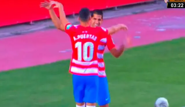 Luis Abram se estrenó con gol con la camiseta del Granada en su primer partido de pretemporada. Foto: captura