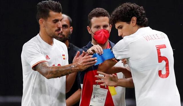 Dani Ceballos sufrió un esguince de grado 2 en el debut de España ante Egipto en Tokio 2020. Foto: EFE