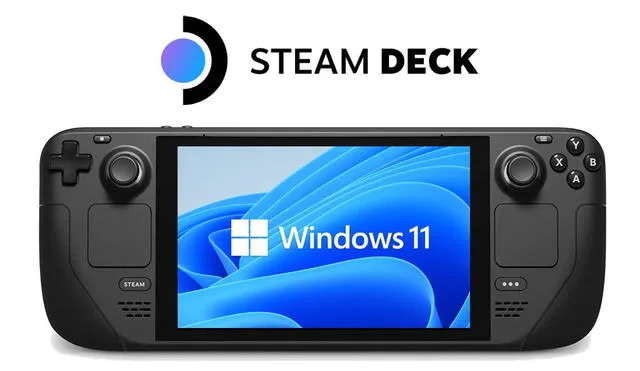 Más que una consola portátil, la Steam Deck es una computadora de mano, y en Valve quieren asegurarse de que soporte el nuevo Windows 11. Foto: Valve/composición