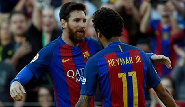 Lionel Messi y Neymar compartieron filas en cuatro temporadas del Barcelona. Foto: AFP