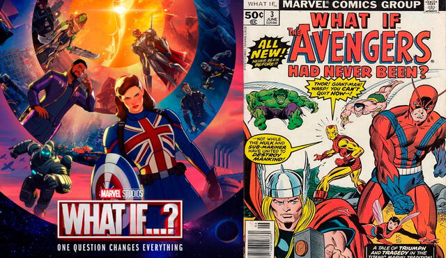 Los cómics de What if...? muestran historias alternativas de distintos héroes y villanos. Foto: composición/Disney Plus/Marvel Comics