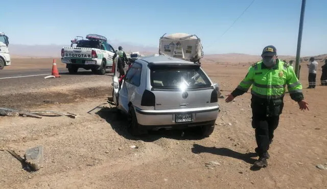 Arequipa. Accidente de tránsito trajo consecuencias fatales en carretera de Camaná. Foto: PNP