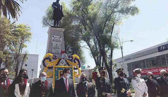 Ceremonia. Para conmemorar 231 años del natalicio de Melgar. Foto: La República